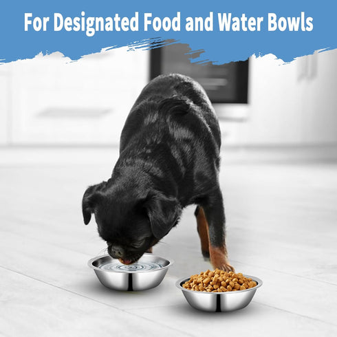 ChengFu Small Dog Food Bowls,Little DogFood Bowl,Puppy Dog Food Bowl, Made of Stainless Steel,can be Filled with Water or Dog Food Two Packs...