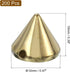 uxcell 200Pcs Acrylic Spike Cone Studs, 10x12mm Flat Back Sew on Glue on Punk Spike Beads for Garments, Shoes, Bags Embellishment (Gold Tone)...