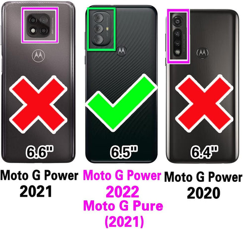 Asuwish Phone Case for Motorola Moto G Power 2022/MotoG Play 2023/G Pure 2021 Wallet Cover with Tempered Glass Screen Protector and Flip Card Hold...