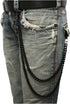 Men Wallet Chain Biker Fashion Jean Keychain 2 Long Strands Motorcycle Biker Black...