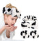 3 Pack Spa Headband and Wrist Washband Face Wash Set,Reusable Soft Makeup Headband Fleece Skincare Headbands for Washing Face Shower (Narrow Cow)...