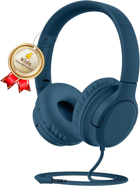 DyBaxa Kids Headphones Wired, Foldable On Ear Headset, Volume Limiter 94dB, Over-Ear Headphones for Kids School Online Classes Travel Children, 3....