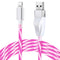 Aolcev Charger Cable for iPhone, 5FT Light Up Glowing Fast Charging Cord, 60W High-Speed Fast Charging Cable Compatible with iPhone 14 13 12 11 Pr...