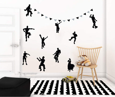 Video Game Wall Decal Wall Sticker Poster Floss Dancing Game Room Decor Peel & Stick Game Decal Baby Bedroom Home Decor Gaming Stickers (34.6" x 2...