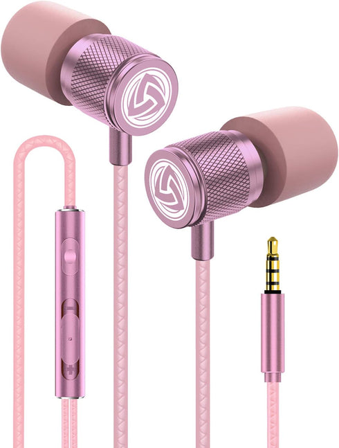 LUDOS ULTRA Wired Earbuds in-Ear Headphones, 5 Years Warranty, Earphones with Microphone, Noise Isolating Ear Buds, Memory Foam for iPhone, Samsun...