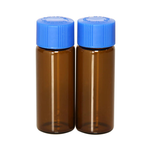 8 Pcs 20ml Glass Vials with Screw Caps, 4 Colors Caps, Amber Glass Vials, Leak-Proof Glass Bottle...