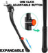 Bike Kickstand for 24-29 inch Bicycles, Aluminum Alloy Adjustable Bike Stand with Button-style Latch, Suitable for Mountain Bike, Road Bike, Hybri...