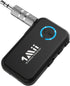 1Mii Bluetooth 5.0 Music Receiver for Car/Home Stereo, Aux Bluetooth Adapter for Car with Volume Control Supports Hands Free Calls, 16H Battery Li...