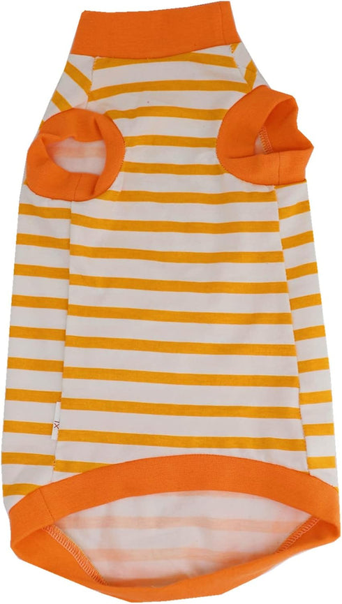 Sphynx Hairless Cat Summer Cotton T-Shirts Cat Vest Pet Clothes,Round collar vest Kitten Shirts sleeveless, Cats & Small Dogs Apparel (Small, Oran...