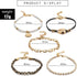 Bohemia Shell Charm Pendant Anklet Set 5Pcs Black Leather Chain Braided String Pearl Beaded Ankle Bracelet Boho Beach Jewelry for Women...
