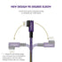 Cable USB-C to Lightning 90 Degree 2Pack 10ft 6ft iPhone Charger Fast Charging Cable Right Angle Cord (Cosmos Purple)......