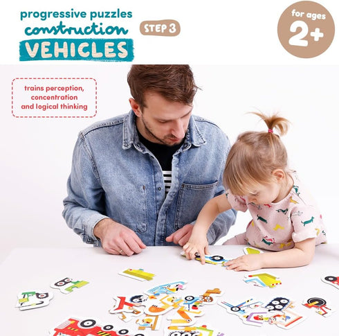 Progressive Puzzles Construction Vehicles 2+ Toddler Puzzle...