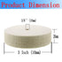 Luo ke 5 Pcs 3'' Compressed Wool Polishing Wheel, 3/8 Inch Arbor Hole Wool Felt Buffing Wheels for Bench Grinder or Die Grinder etc...