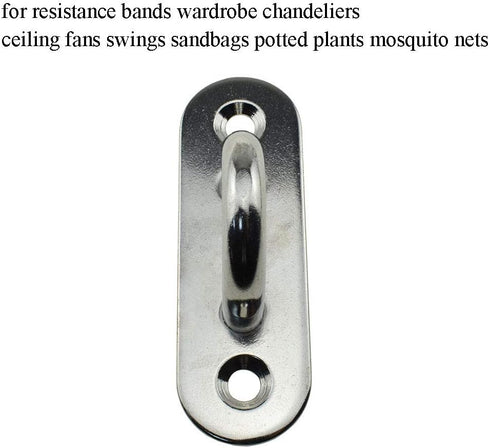 Pad Eye Plates U Shaped Hook M8 Oblong Anchor Staple Ring Fastener Snap Screw Welded Well Hold up Climate Strong No Location Limited for Hammock S...