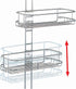 InterDesign Linea Adjustable Shower Caddy - Bathroom Storage Shelves for Shampoo, Conditioner and Soap, Silver...