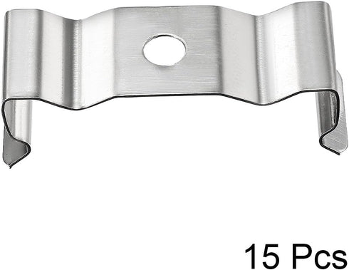 uxcell T8 Clips Bracket Hanger for Integrated Tube Light Fixture, Nickel-plated Manganese Steel, Pack of 15...
