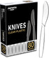 Plastic Knives Heavy Duty, Clear Disposable Party Supply, Pack of 80...