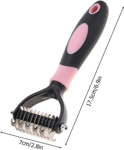 GLOGLOW Pet Grooming Brush, Pet Grooming Shedding Brush Tool Comb Dematting Rakes Fur Knot Cutter Remove Rake Dog Cat Long Short Hair()...