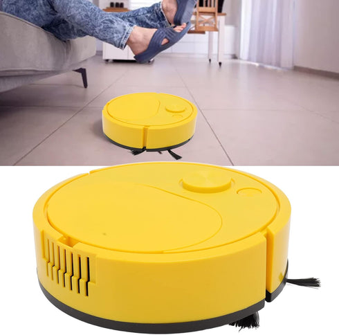 Fdit Robot Vacuum Cleaner, Mini Automatic Avoidance USB Charging Smart Sweeping Robot for Wooden Flooring for Carpet (Yellow)...
