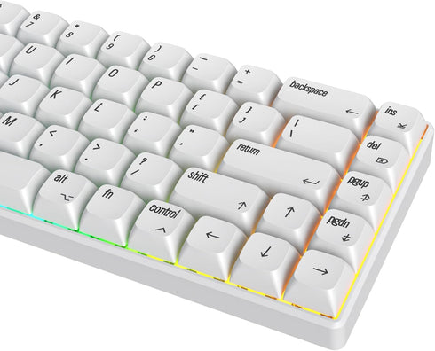 Guffercty kred 128 Keys XDA Profile Minimalist White Keycaps 75 Percent Dye-sub PBT Keyboard Caps with ISO Keys for MAC 60% 65% 75% 96% Mechanical...
