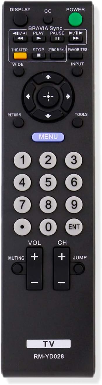 New RM-YD028 Replaced Remote Control Fit for Sony KDL-46VE5 KDL-52S5100 KDL-46VL150 KDL46S5100 KDL32XBR9 KDL52V5100 KDL46V5100 KDL52S5100 KDL32S51...