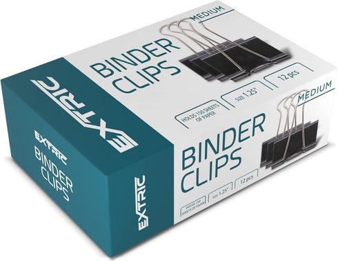 Binder Clips - 48 Medium Binder Clips, Binder Clips Medium, Binder Paper Clips, Binder Clip, Clips Office Supplies...
