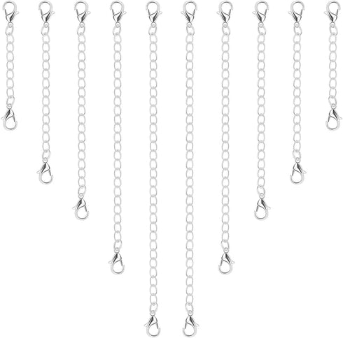 10 Pcs Chain Extenders for Necklaces, 5 Different Extender Chain Set, Necklace Extender Bracelet Extender for Jewelry Necklace, Bracelet and Ankle...