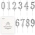 Beanlieve 10-Pieces Numeral Birthday Candles - Cake Numeral Candles Number 0-9 Glitter Cake Topper Decoration for Birthday,Wedding Anniversary,Par...