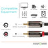 FosPower RCA Y-Adapter (6 Feet), 1 RCA Male to 2 RCA Male Y Splitter Digital Stereo Audio Cable for Subwoofer, Home Theater, Hi-Fi - Dual Shielded...
