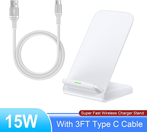 Fast Wireless Charger Samsung Phone Charger Stand Android Charging Stand Charger Station for Samsung Galaxy S24 Ultra S24+ S24 S23 FE S22 S21 S20 ...