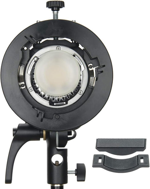 Godox S2 Speedlite Bracket for Bowens Mount, S-Type Holder Updated Version for Godox AD200Pro AD200 V1 V860II V860III V850II TT685II TT600 TT520II...