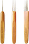 JOSDIOX Dreadlocks Crochet Hooks Tool Set,Crochet Needles for Hair Dreadlock Locks 0.75 mm Crochet Needle Steel with Bamboo Handle Good for Braid ...