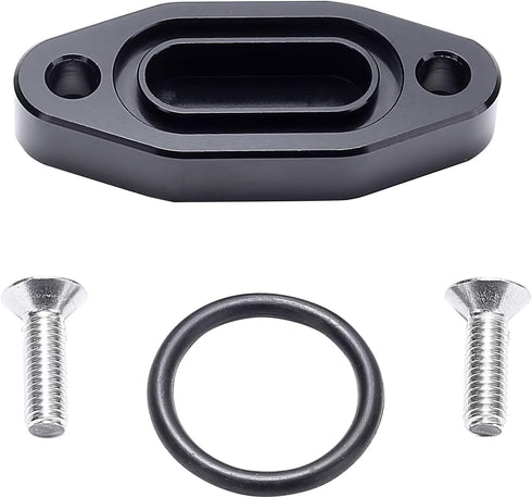 Kaas LS Billet Oil Cooler Block off Plate on Oil Pan for LS1 LSX LS2 LS3 LQ4 LQ9 LS6 L92 L99 L33 5.3L 4.8L 5.7L 6.0L 6.2L Black, Aluminum Alloy 60...