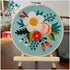 Egoshop 3 Flower Craft Kits with Pattern, Knitting, 3 Bamboo Embroidery Hoops, Crochet, Sewing, Stamped Cross Stitch, Quilting Kits for Beginners ...