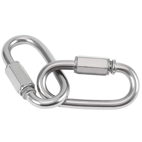 20 Pack M5 3/16 Inch Quick Link, 648 Lbs Stainless Steel Threaded Chain Connector Heavy Duty D Shape Locking Repair Link for Backpack DIY Accessor...