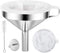 Kitchen Funnel for Filling Bottles, 304 Stainless Steel Food Funnels with Strainer and 200 Mesh Filter, Metal Funnel Set for Transferring Canning ...