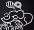 Baby Elephant Happy Birthday Cake Topper, Glitter Animal Elephant Theme Birthday Party Decorations (Silver)...