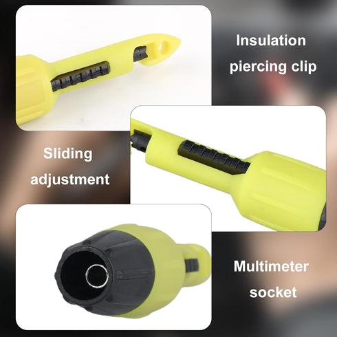 4pcs Wire Piercing Probe Kit, Wire Probe Insulation Piercing Clip Piercing Probes for TP81 Multimeter Wire Piercing Tool for Voltage Voltmeter The...