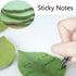 5 Packs Green Leaf-Shaped Sticky Notes Stickers Removable Self-Stick Notes Scratch Pads for Desk Office School Memos...
