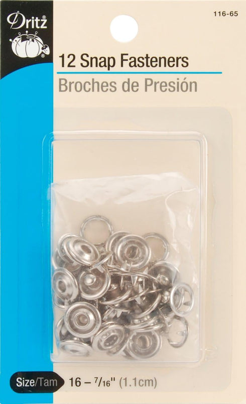 Dritz Gripper Snaps 7/16" Nickel...