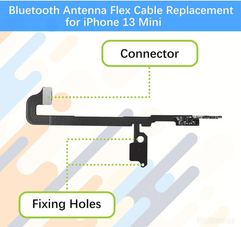 for iPhone 13 Mini Replacement Bluetooth Antenna Signal Flex Cable Part for iPhone 13Mini Bluetooth Wireless Connector Antenna with Fix Tool Kit S...