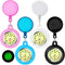 4 Pack Retractable Nurse Watch for Nurses Doctors, Clip-on Hanging Lapel Nurse Watch Silicone Cover Brooch Fob Pocket Watch Badge Reel...