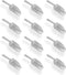 Super Z Outlet 5.5" Mini Acrylic Plastic Kitchen Scoops for Weddings, Candy Dessert Buffet, Ice Cream, Protein Powders, Coffee, Tea (Silver)...
