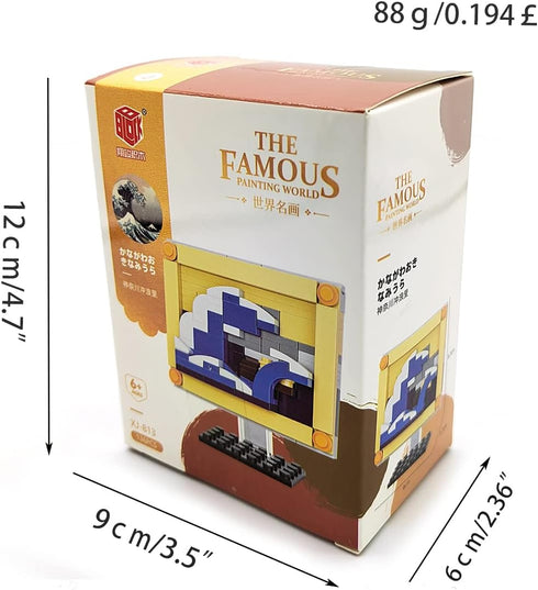 136pcs Kanagawa MOC Building Blocks Set World Famous Art Paintings Blocks Toys Educational Classic Toy Bricks STEM Gift Toys for Kids Boys Girls...