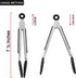 Small Serving Tongs with Silicone Tips 7 Inch Mini Stainless Steel Food Tongs, Set of 3 (Black)...
