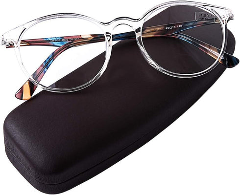 DOOViC Italy Design Fashion Reading Glasses for Women Men Stylish Clear Frames Readers with Case +2.00 Strength...