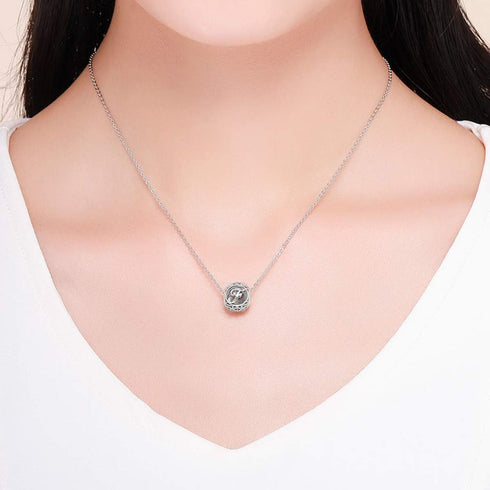 FOREVER QUEEN Letter Charm Initial A-Z Alphabet Charm Dangle Charm for Bracelet Necklace 925 Sterling Silver CZ Beads Charm Personalized Gift Jewe...