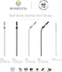 Homestia Stainless Steel Straw, 10.5'' Food Grade Reusable Metal Drinking Straws with 1 Cleaning Brush and Carry Pouch for Smoothie, Milkshake, Co...