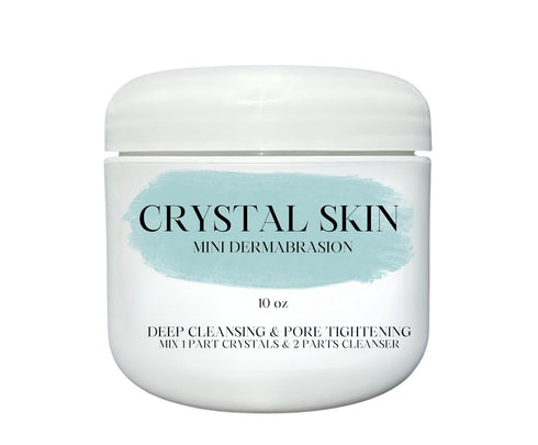 10 OZ. Crystal Skin At home Facial Scrub Crystals Mini Microdermabrasion. Natural Exfoliator remove wrinkles, blemishes, Acne, Smooth skin, Anti a...