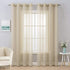 MIULEE 2 Panels Farmhouse Solid Color Beige Sheer Curtains Elegant Grommet Window Voile Panels/Drapes/Treatment for Bedroom Living Room (54X84 Inc...